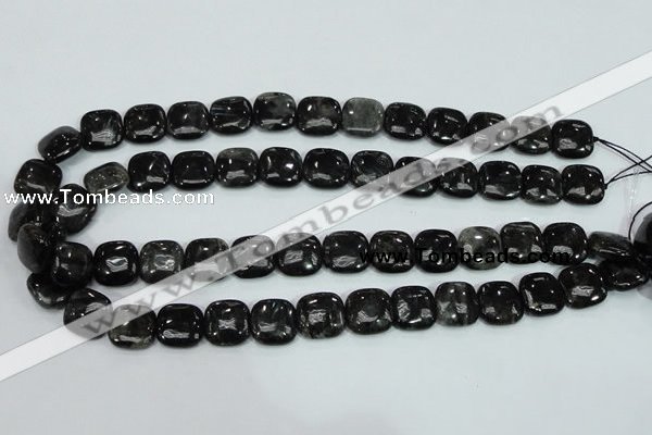 CLB307 15.5 inches 14*14mm square black labradorite gemstone beads