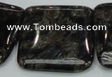 CLB308 15.5 inches 35*35mm square black labradorite gemstone beads