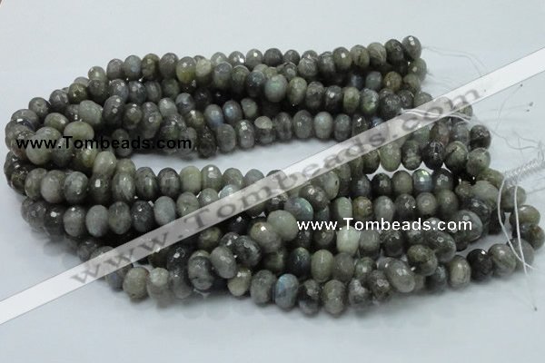 CLB31 15.5 inches 8*12mm faceted rondelle labradorite gemstone beads