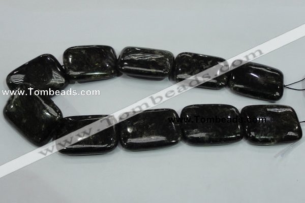 CLB311 15.5 inches 30*40mm rectangle black labradorite gemstone beads