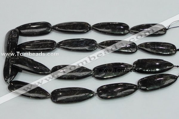 CLB317 15.5 inches 18*42mm flat teardrop black labradorite beads