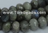 CLB32 15.5 inches 10*14mm faceted rondelle labradorite gemstone beads