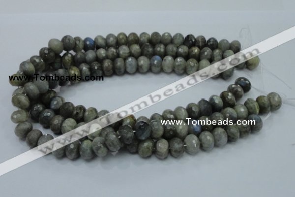 CLB32 15.5 inches 10*14mm faceted rondelle labradorite gemstone beads