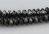 CLB330 15.5 inches 5*8mm faceted rondelle black labradorite beads