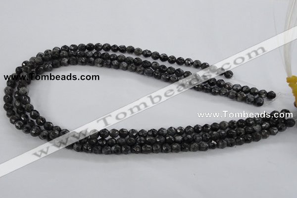 CLB359 15.5 inches 4mm faceted round black labradorite beads wholesale