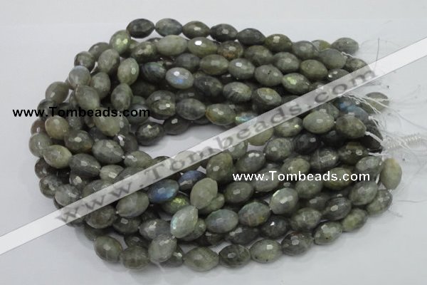 CLB36 15.5 inches 12*16mm faceted rice labradorite gemstone beads