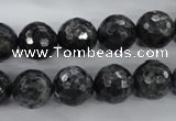 CLB362 15.5 inches 10mm faceted round black labradorite beads wholesale