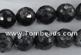 CLB363 15.5 inches 12mm faceted round black labradorite beads wholesale