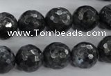 CLB364 15.5 inches 14mm faceted round black labradorite beads wholesale