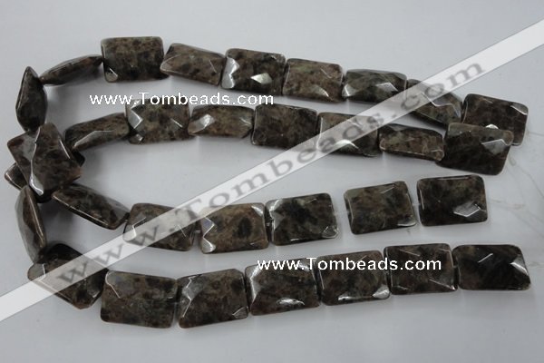 CLB425 15.5 inches 18*25mm faceted rectangle grey labradorite beads