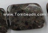 CLB428 15.5 inches 30*40mm faceted rectangle grey labradorite beads