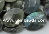 CLB45 15.5 inches 18*25mm faceted oval labradorite gemstone beads