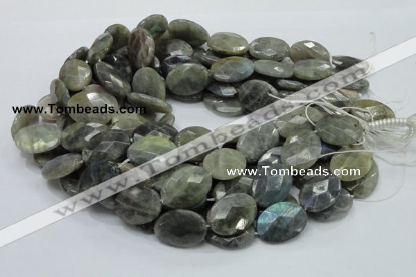 CLB45 15.5 inches 18*25mm faceted oval labradorite gemstone beads