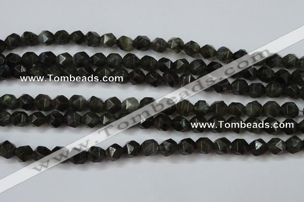 CLB452 15 inches 8mm faceted nuggets labradorite gemstone beads