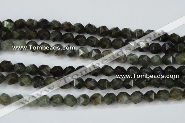 CLB453 15 inches 10mm faceted nuggets labradorite gemstone beads