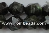 CLB455 15 inches 14mm faceted nuggets labradorite gemstone beads