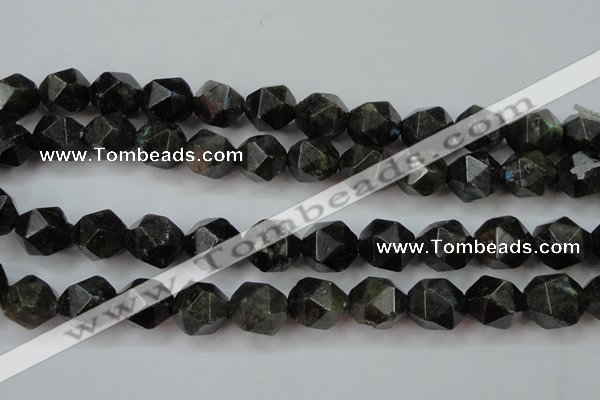 CLB455 15 inches 14mm faceted nuggets labradorite gemstone beads