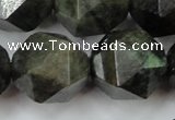 CLB457 15 inches 18mm faceted nuggets labradorite gemstone beads