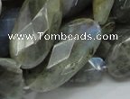 CLB47 15.5 inches 15*30mm faceted oval labradorite gemstone beads