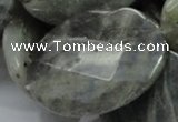 CLB49 15.5 inches 30*40mm faceted oval labradorite gemstone beads