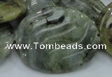 CLB50 15.5 inches 30*40mm carved oval labradorite gemstone beads