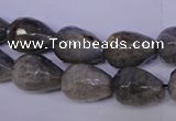 CLB504 15.5 inches 12*16mm faceted teardrop labradorite beads