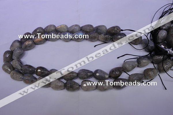 CLB504 15.5 inches 12*16mm faceted teardrop labradorite beads