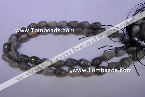 CLB506 15.5 inches 15*20mm faceted teardrop labradorite beads