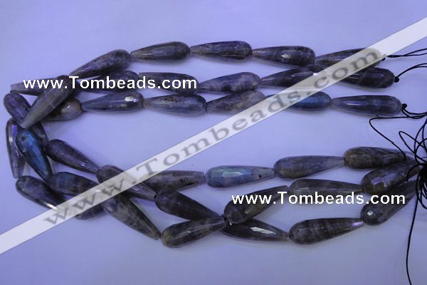 CLB507 15.5 inches 10*30mm faceted teardrop labradorite beads