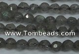 CLB510 15.5 inches 4mm faceted round labradorite gemstone beads