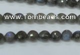 CLB511 15.5 inches 6mm faceted round labradorite gemstone beads