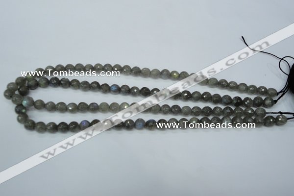 CLB512 15.5 inches 8mm faceted round labradorite gemstone beads