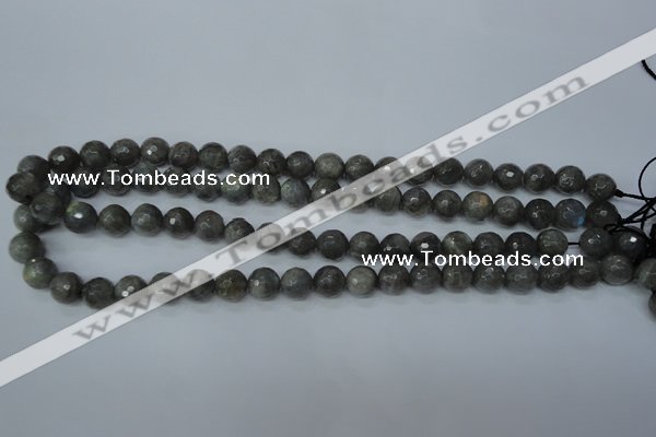 CLB513 15.5 inches 10mm faceted round labradorite gemstone beads