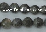 CLB514 15.5 inches 12mm faceted round labradorite gemstone beads