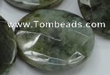 CLB53 15.5 inches 30mm faceted flat round labradorite gemstone beads