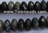 CLB56 15.5 inches 7*14mm faceted rondelle labradorite beads