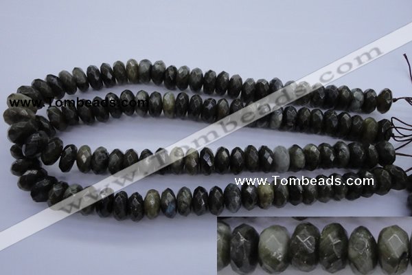 CLB56 15.5 inches 7*14mm faceted rondelle labradorite beads