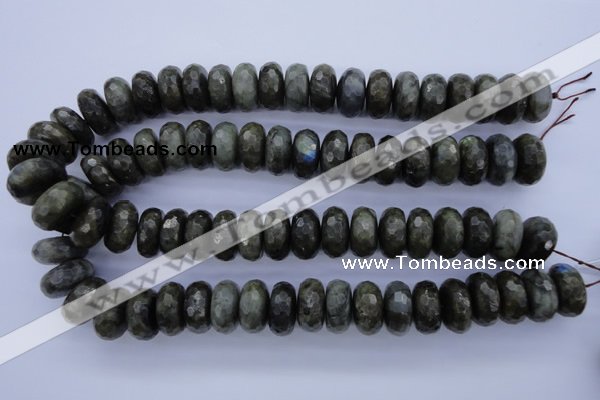 CLB58 15.5 inches 10*20mm faceted rondelle labradorite beads