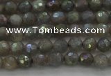 CLB610 15.5 inches 4mm faceted round AB-color labradorite beads