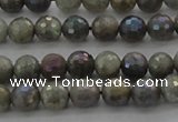 CLB611 15.5 inches 6mm faceted round AB-color labradorite beads