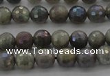 CLB612 15.5 inches 8mm faceted round AB-color labradorite beads