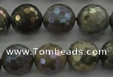 CLB615 15.5 inches 14mm faceted round AB-color labradorite beads