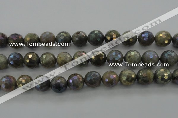 CLB618 15.5 inches 20mm faceted round AB-color labradorite beads