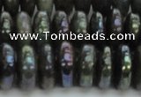 CLB621 15.5 inches 6*14mm rondelle AB-color labradorite beads