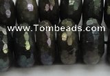 CLB626 15.5 inches 10*20mm faceted rondelle AB-color labradorite beads