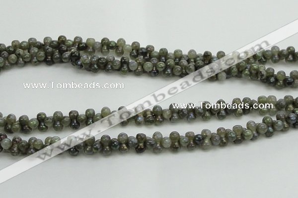 CLB630 15.5 inches 4*9mm bone AB-color labradorite beads