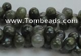 CLB631 15.5 inches 6*12mm bone AB-color labradorite beads