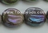 CLB639 15.5 inches 18mm flat round AB-color labradorite beads