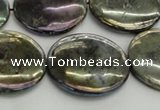 CLB640 15.5 inches 20mm flat round AB-color labradorite beads