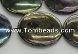 CLB642 15.5 inches 30mm flat round AB-color labradorite beads